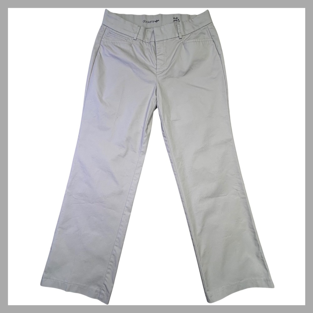 Dockers Womens Khaki Goodies Inside Career Pants Beige Size 10 Trousers Work